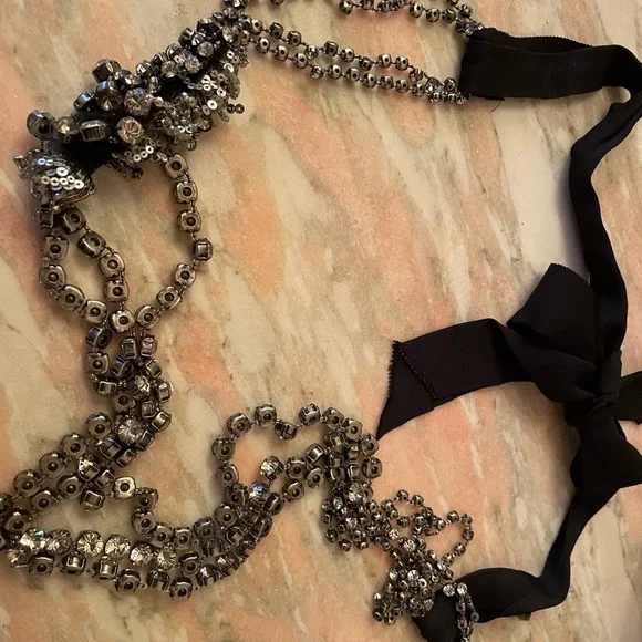Vera Wang awesome rhinestone belt/necklace Nuvora Gemstone Chain Belt Gold | Princess Polly main image 3